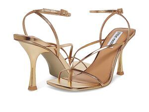 USED Steve Madden Women's Annie Heeled Sandal, Champagne,us 9